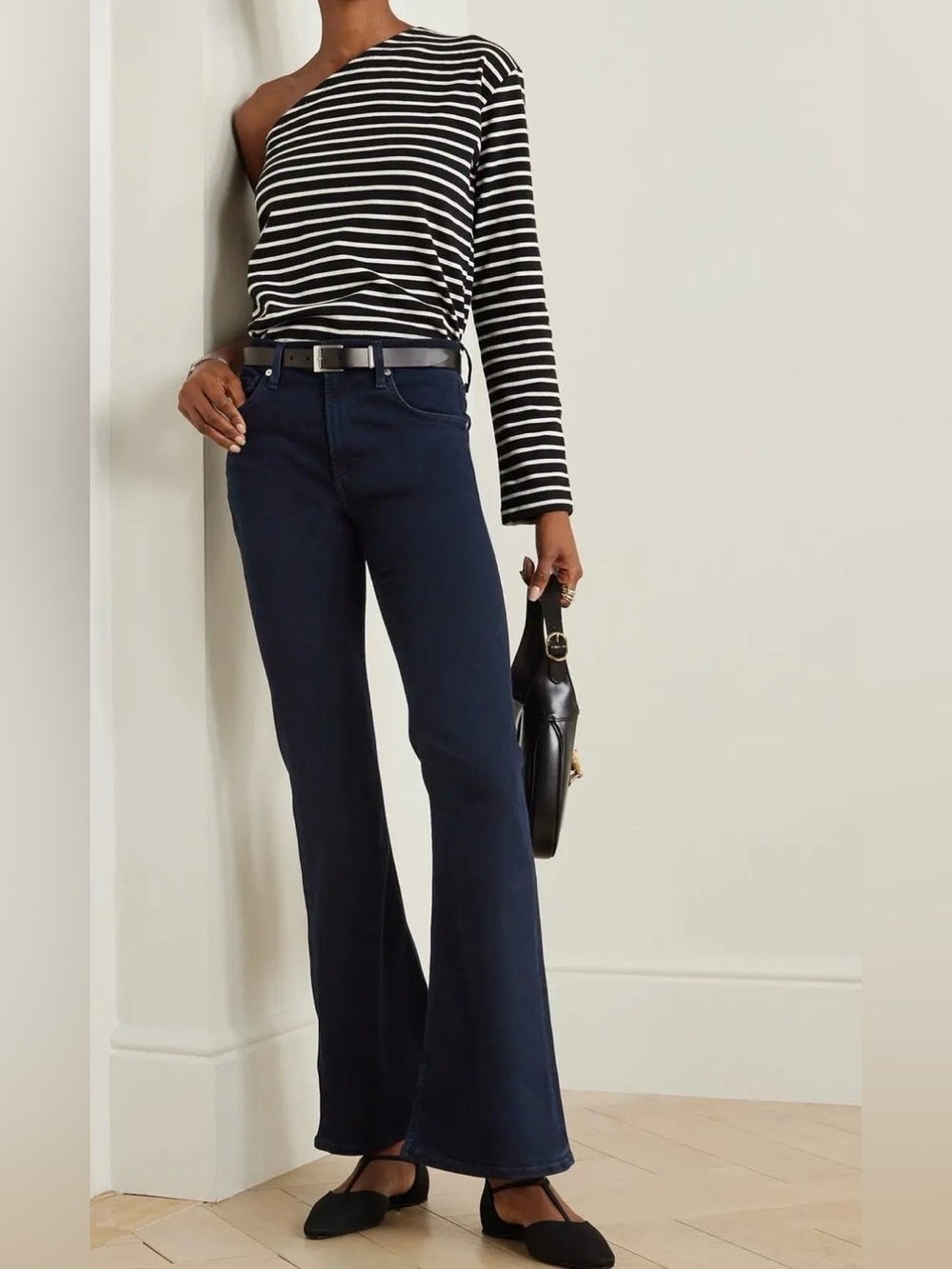 Citizens of Humanity Isola Flared Stretch Jeans High-Rise Dark Blue Women Sz 30